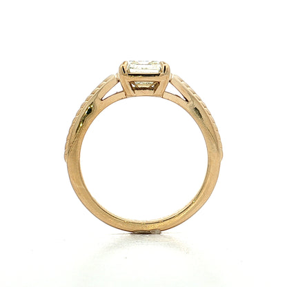 2.01 GIA Emerald Cut Diamond Engagement Ring 14k