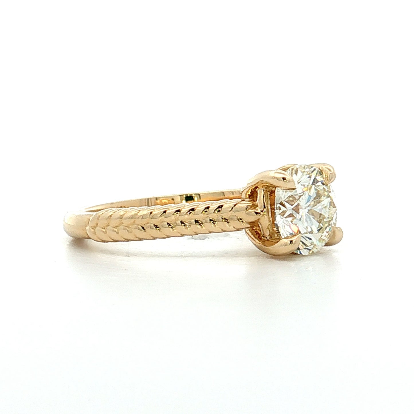 1.23 Round Diamond Solitaire Engagement Ring 14k