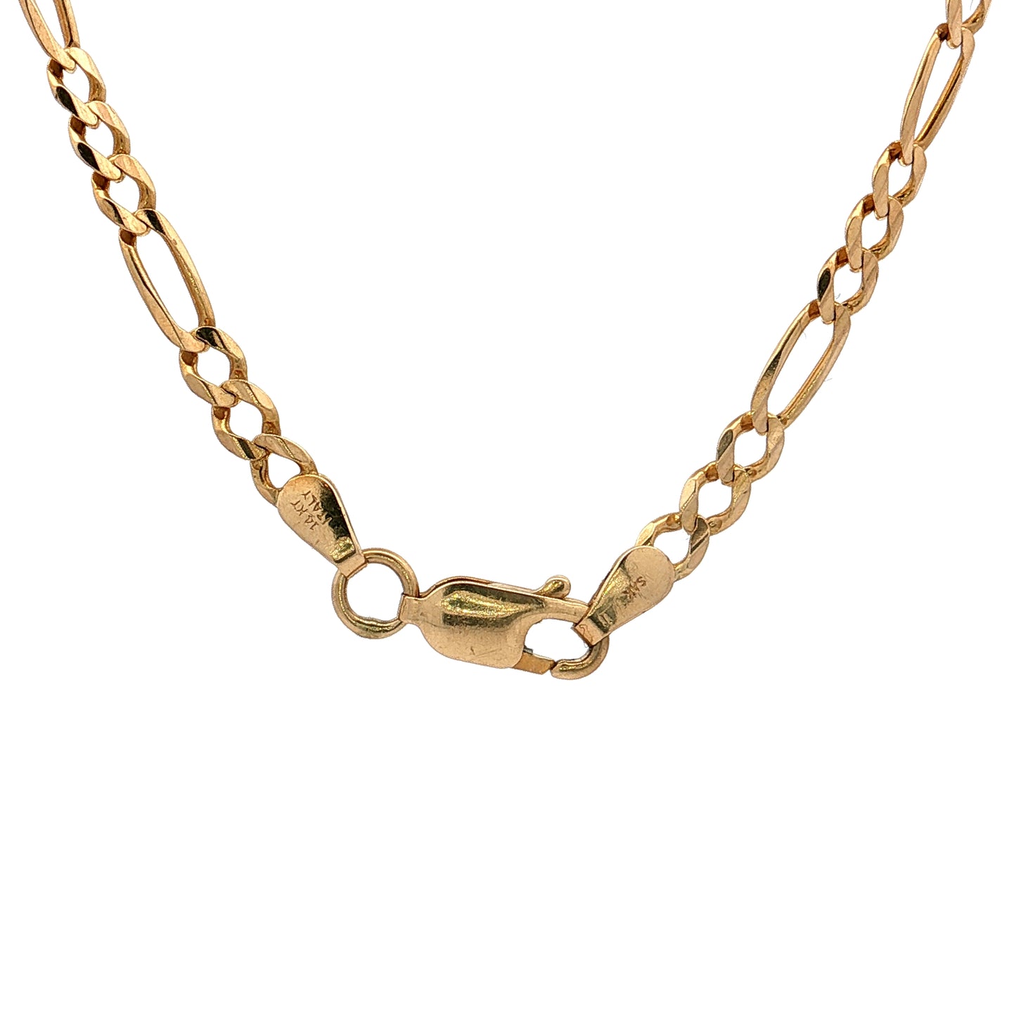 26" Figaro Chain Necklace 14k Yellow Gold