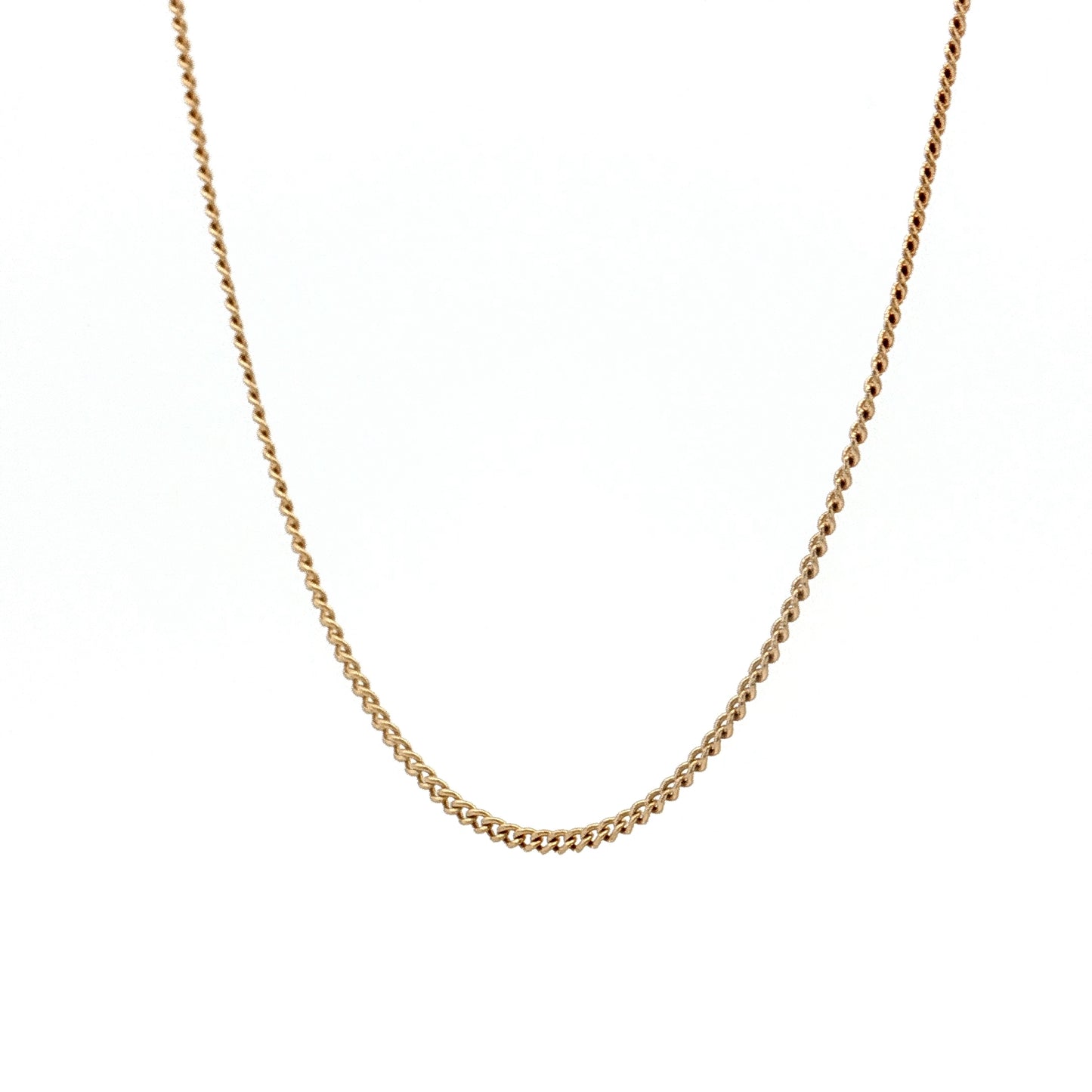 24" Curb Link Chain Necklace 14k Yellow Gold