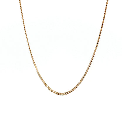 24" Curb Link Chain Necklace 14k Yellow Gold