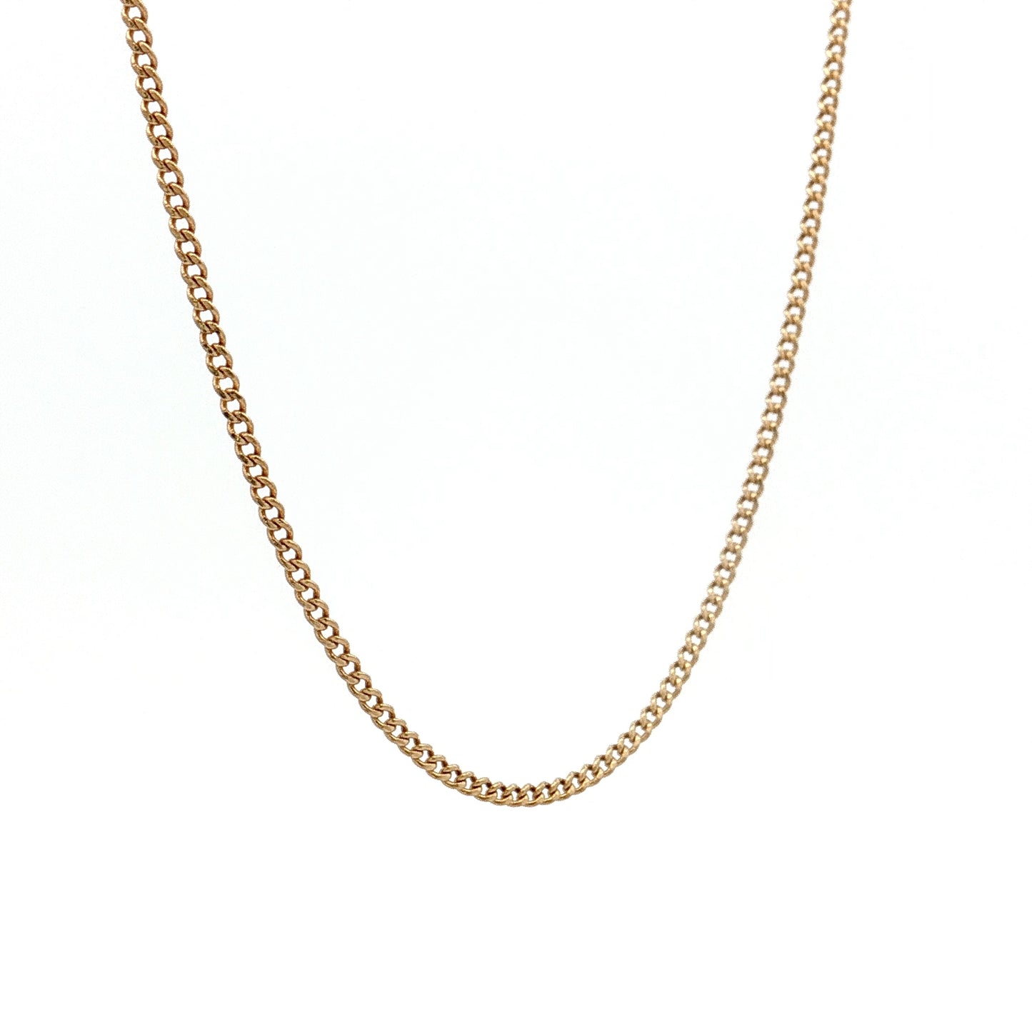 24" Curb Link Chain Necklace 14k Yellow Gold