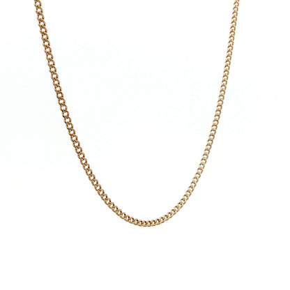 24" Curb Link Chain Necklace 14k Yellow Gold