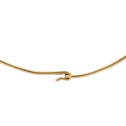 Omega Wire Choker Necklace 14k Yellow Gold