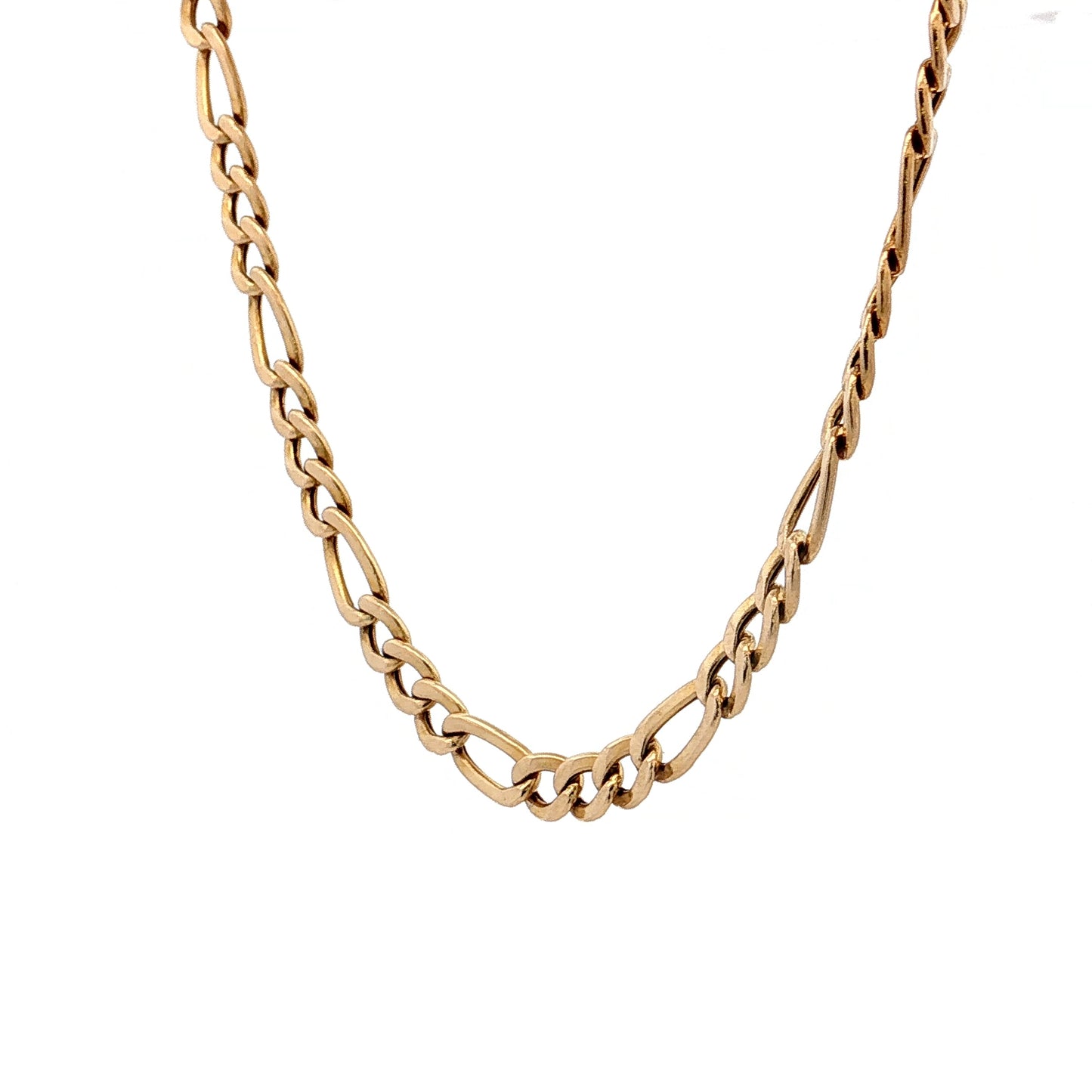 20" Figaro Chain Necklace 14k Yellow Gold