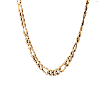 20" Figaro Chain Necklace 14k Yellow Gold
