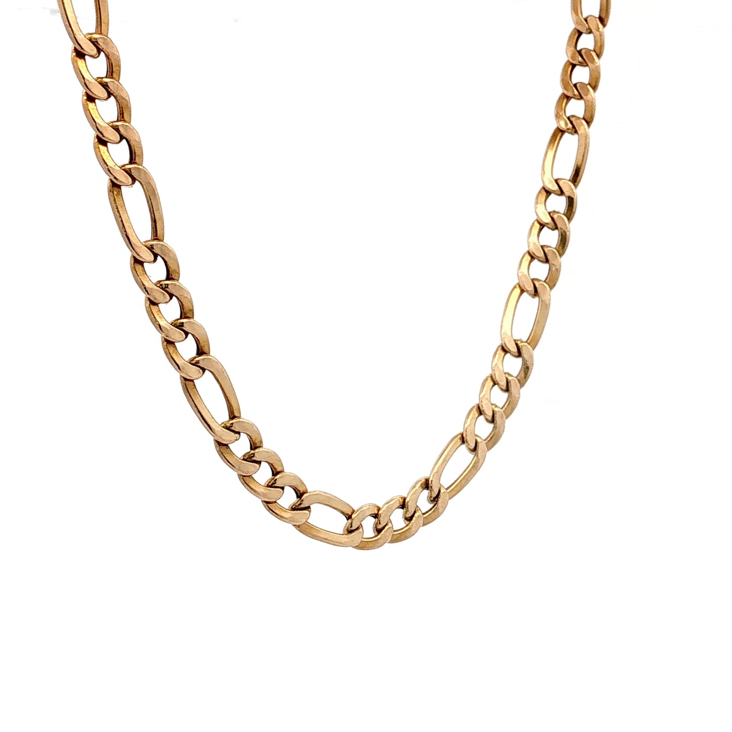 20" Figaro Chain Necklace 14k Yellow Gold