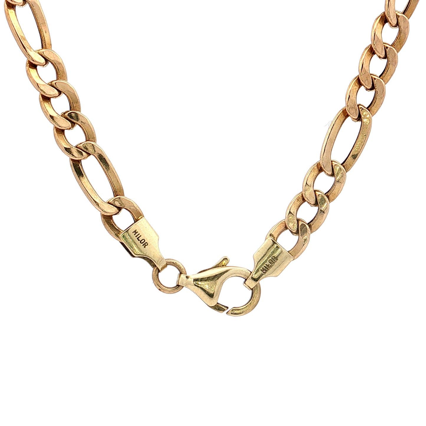 20" Figaro Chain Necklace 14k Yellow Gold