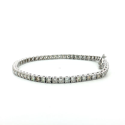 4.65 Round Diamond Tennis Bracelet 14k White Gold