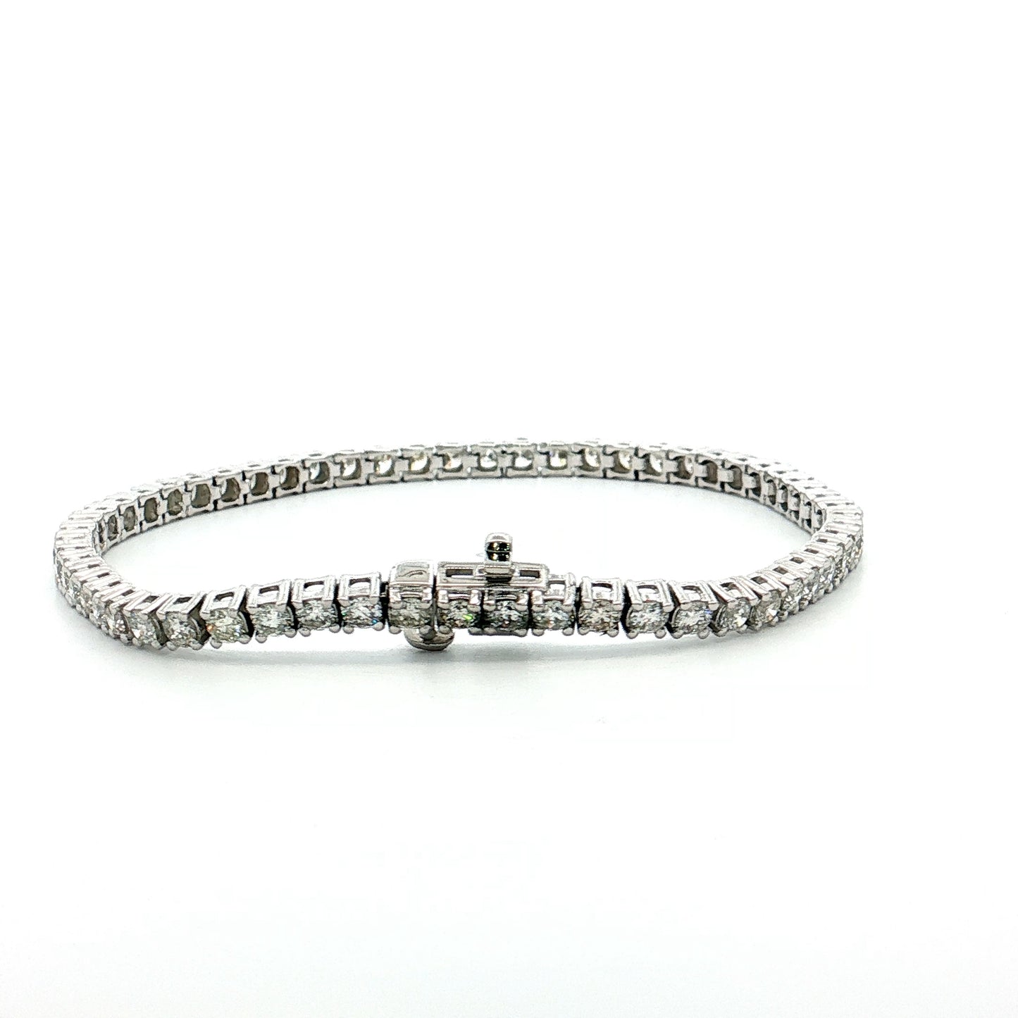 4.65 Round Diamond Tennis Bracelet 14k White Gold