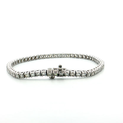 4.65 Round Diamond Tennis Bracelet 14k White Gold