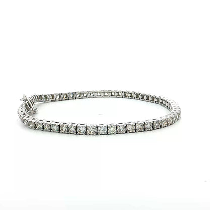 4.65 Round Diamond Tennis Bracelet 14k White Gold