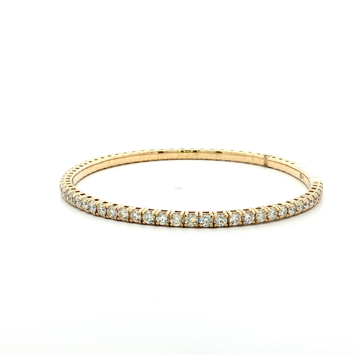3.47 Diamond Bangle Bracelet 14k Yellow Gold