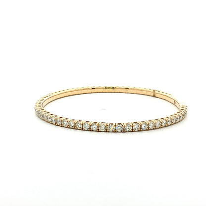 3.47 Diamond Bangle Bracelet 14k Yellow Gold