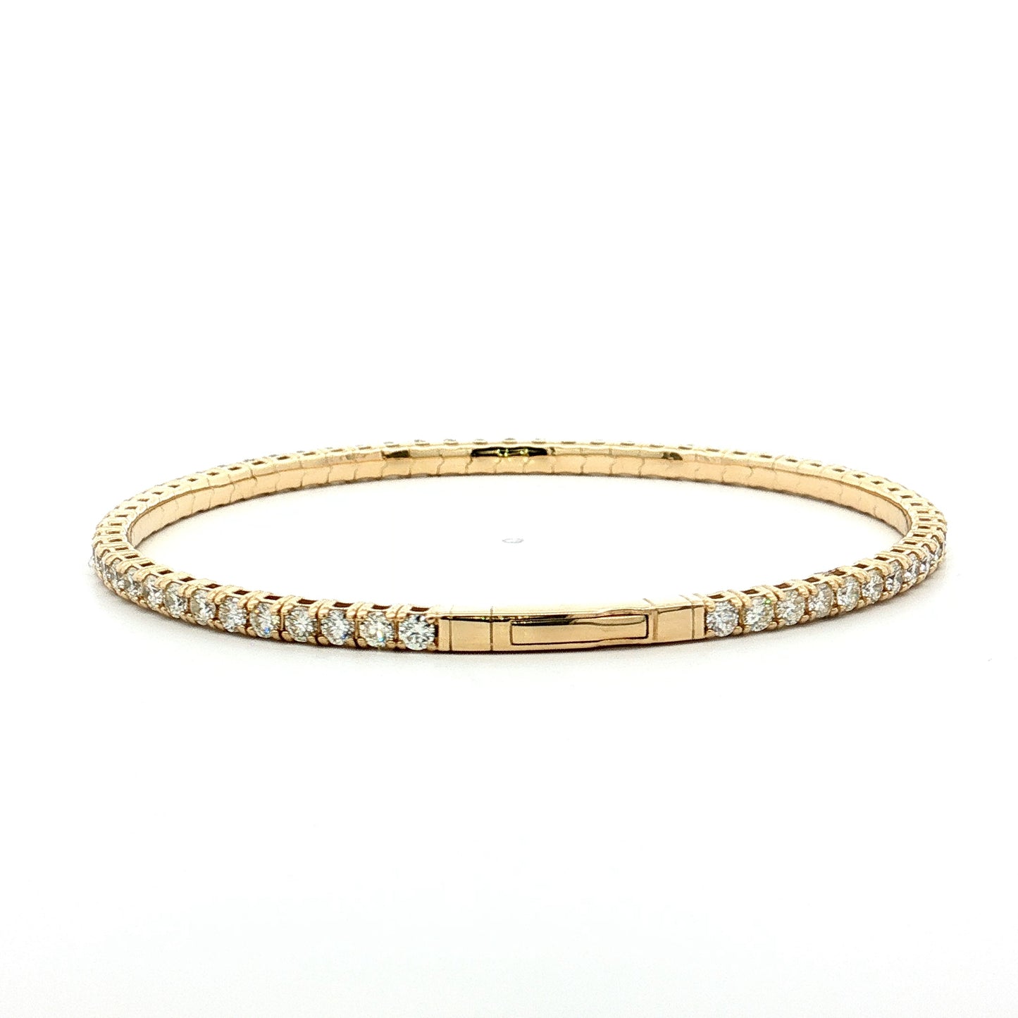 3.47 Diamond Bangle Bracelet 14k Yellow Gold