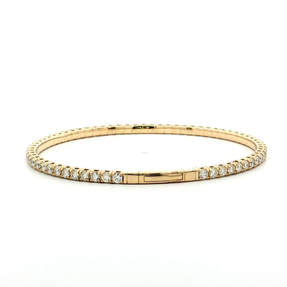 3.47 Diamond Bangle Bracelet 14k Yellow Gold