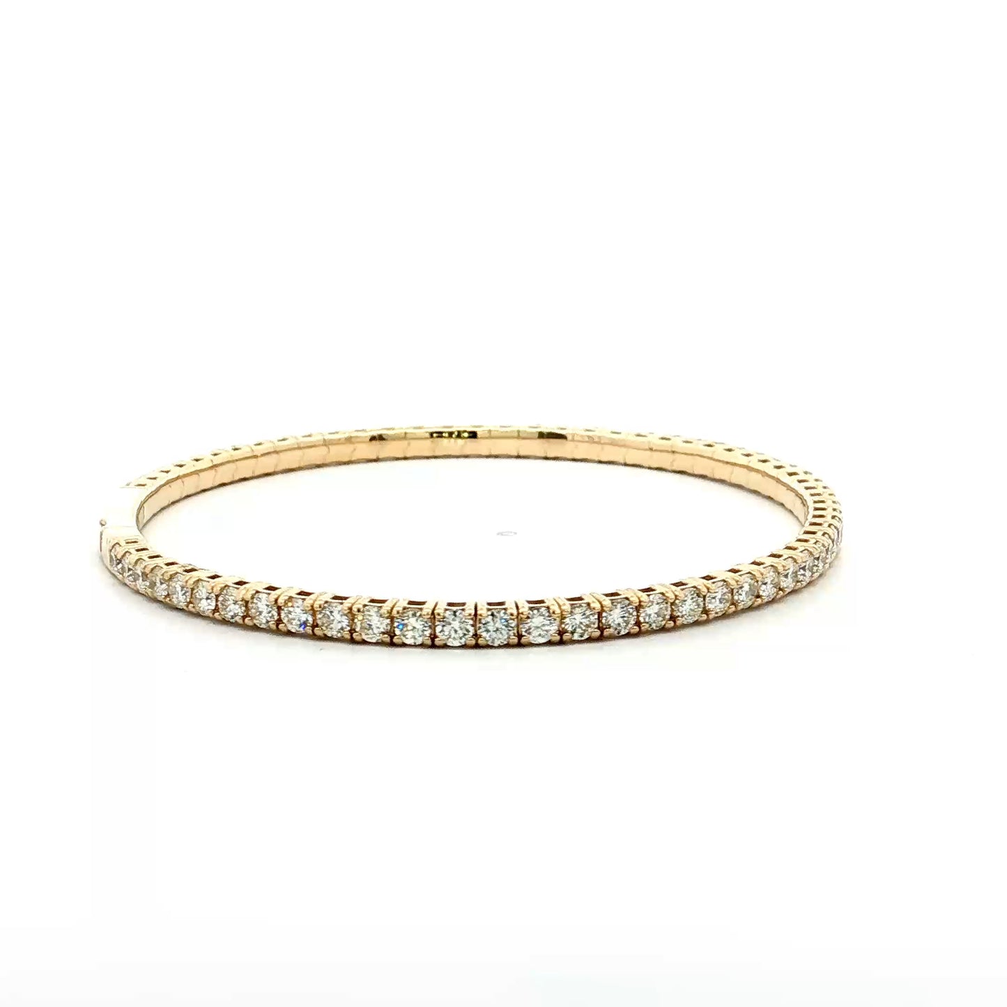 3.47 Diamond Bangle Bracelet 14k Yellow Gold