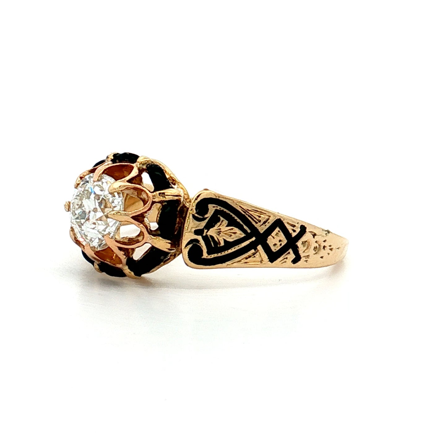 .61 Antique Victorian Diamond Engagement Ring 18k