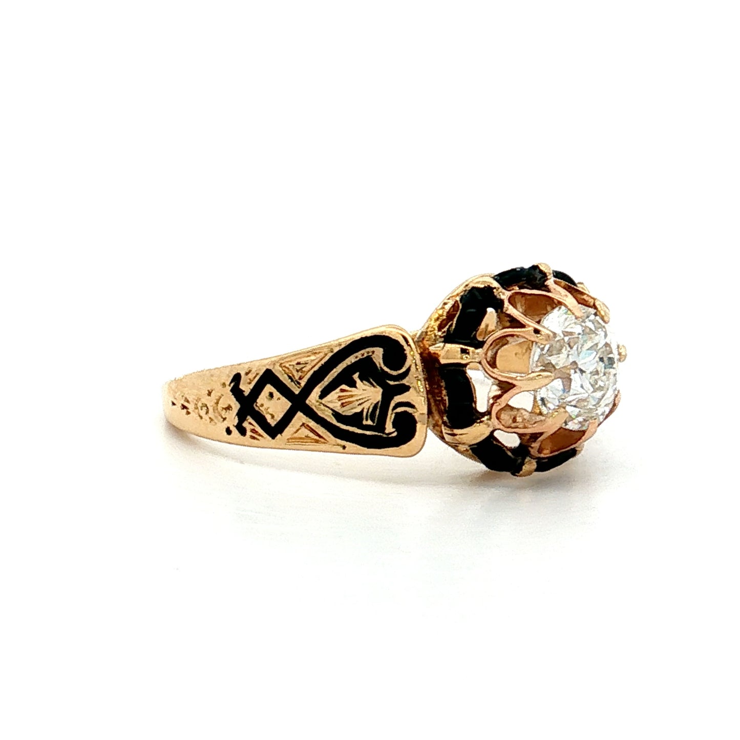 .61 Antique Victorian Diamond Engagement Ring 18k
