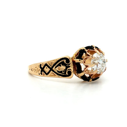.61 Antique Victorian Diamond Engagement Ring 18k