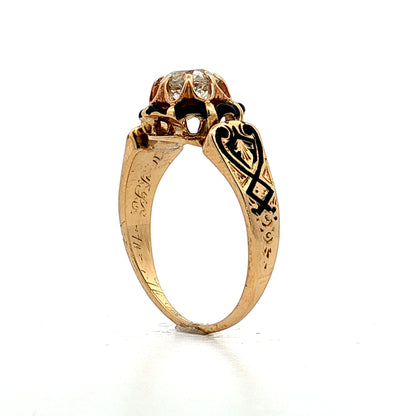 .61 Antique Victorian Diamond Engagement Ring 18k
