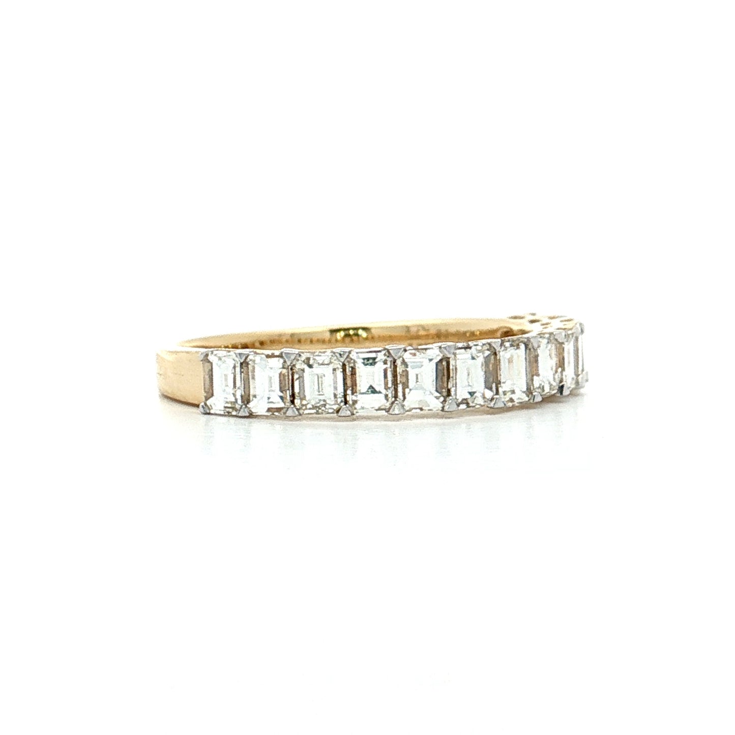 1.22 Emerald Cut Diamond Stacking Band 14k