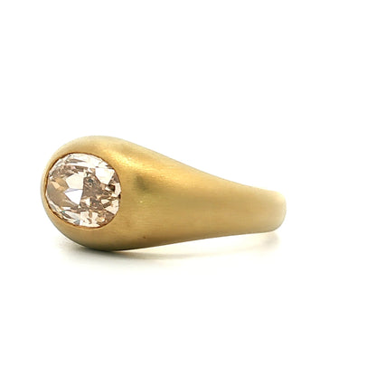 1.72 Oval Bezel Diamond Engagement Ring 18k