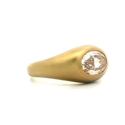 1.72 Oval Bezel Diamond Engagement Ring 18k