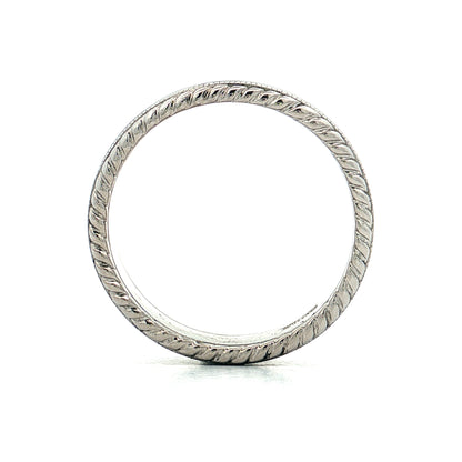Men's Double Milgrain Wedding Band in Platinum