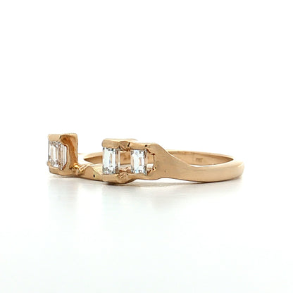 .40 Baguette Diamond Guard Ring 14k Yellow Gold
