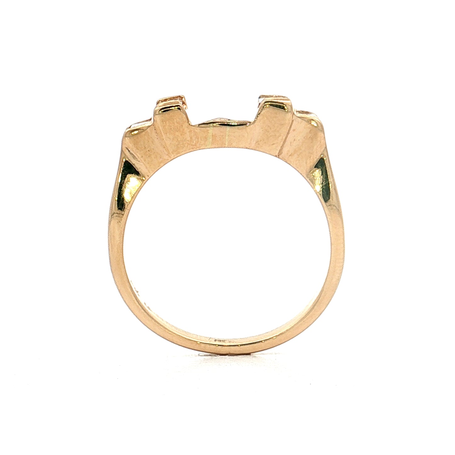 .40 Baguette Diamond Guard Ring 14k Yellow Gold