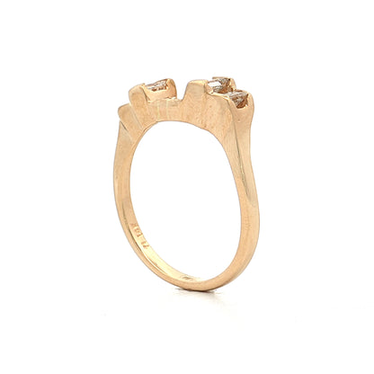.40 Baguette Diamond Guard Ring 14k Yellow Gold