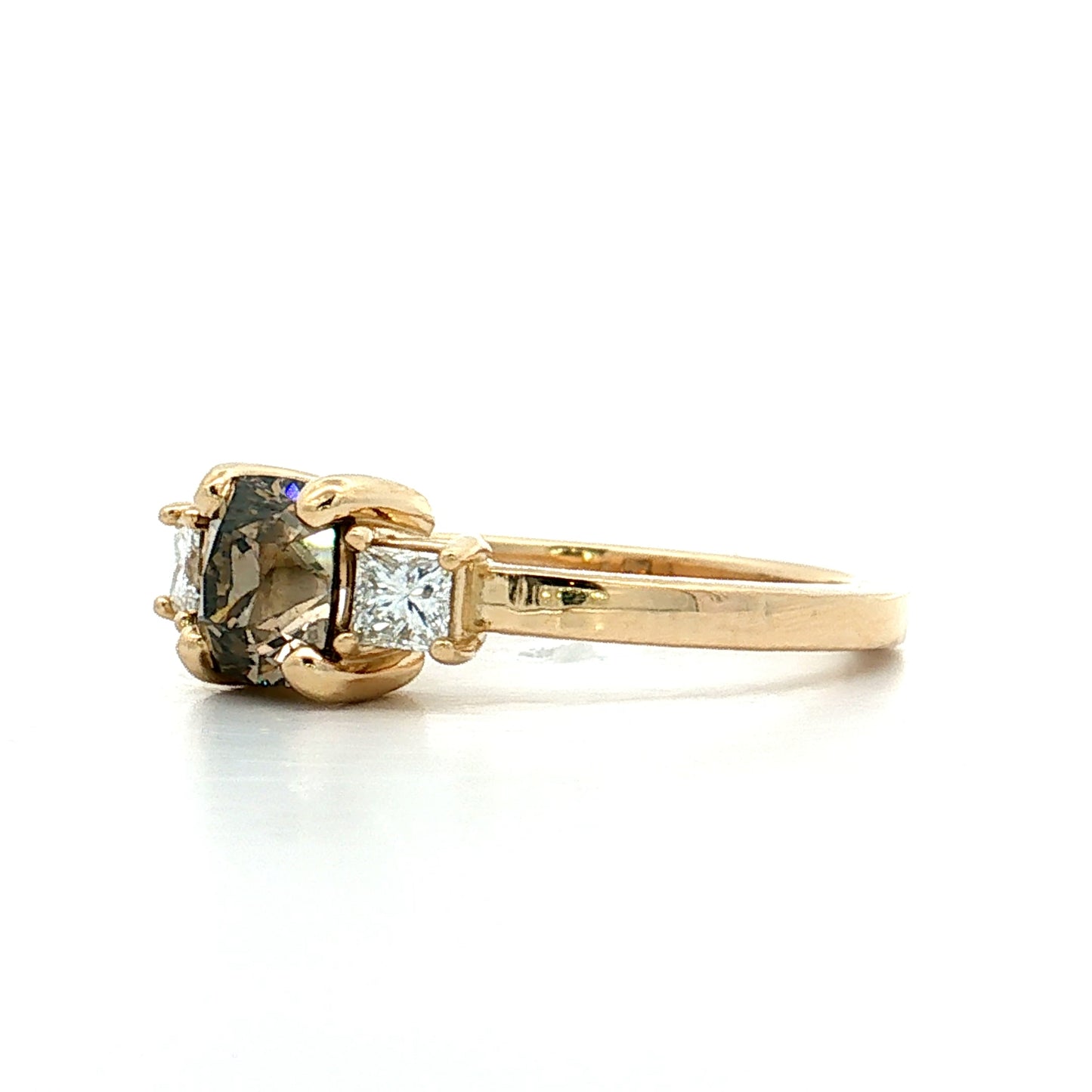 1.08 Fancy Brown Diamond Engagement Ring 14k Yellow Gold