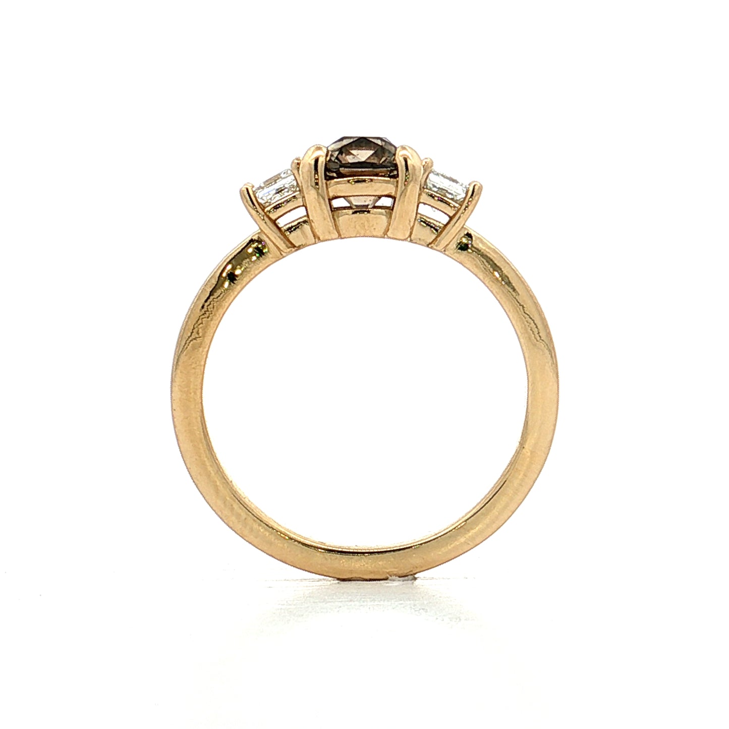 1.08 Fancy Brown Diamond Engagement Ring 14k Yellow Gold