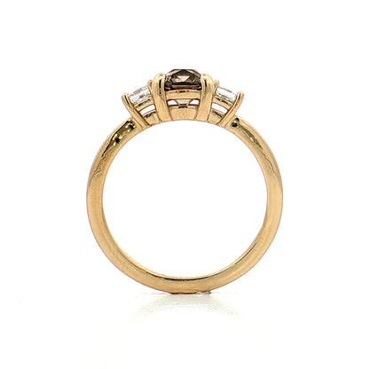1.08 Fancy Brown Diamond Engagement Ring 14k Yellow Gold
