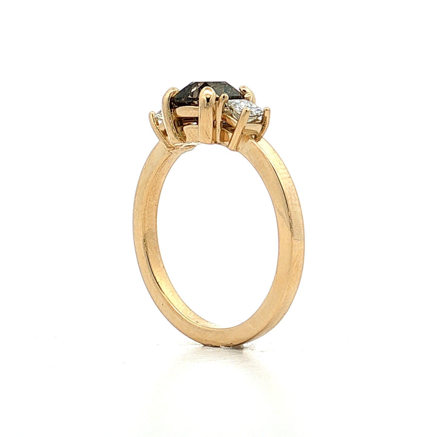 1.08 Fancy Brown Diamond Engagement Ring 14k Yellow Gold
