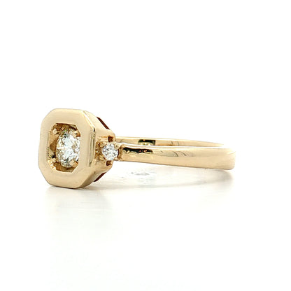 .31 Round Diamond Engagement Ring 14k Yellow Gold