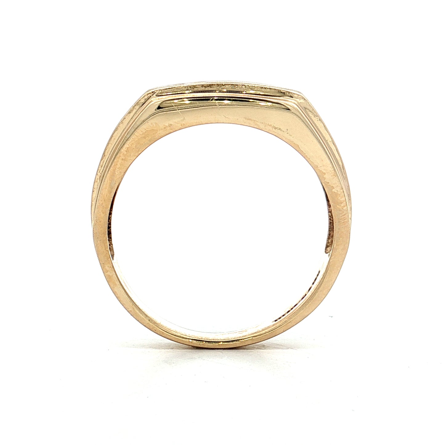 Diamond Men's Ring 10k Yellow Gold