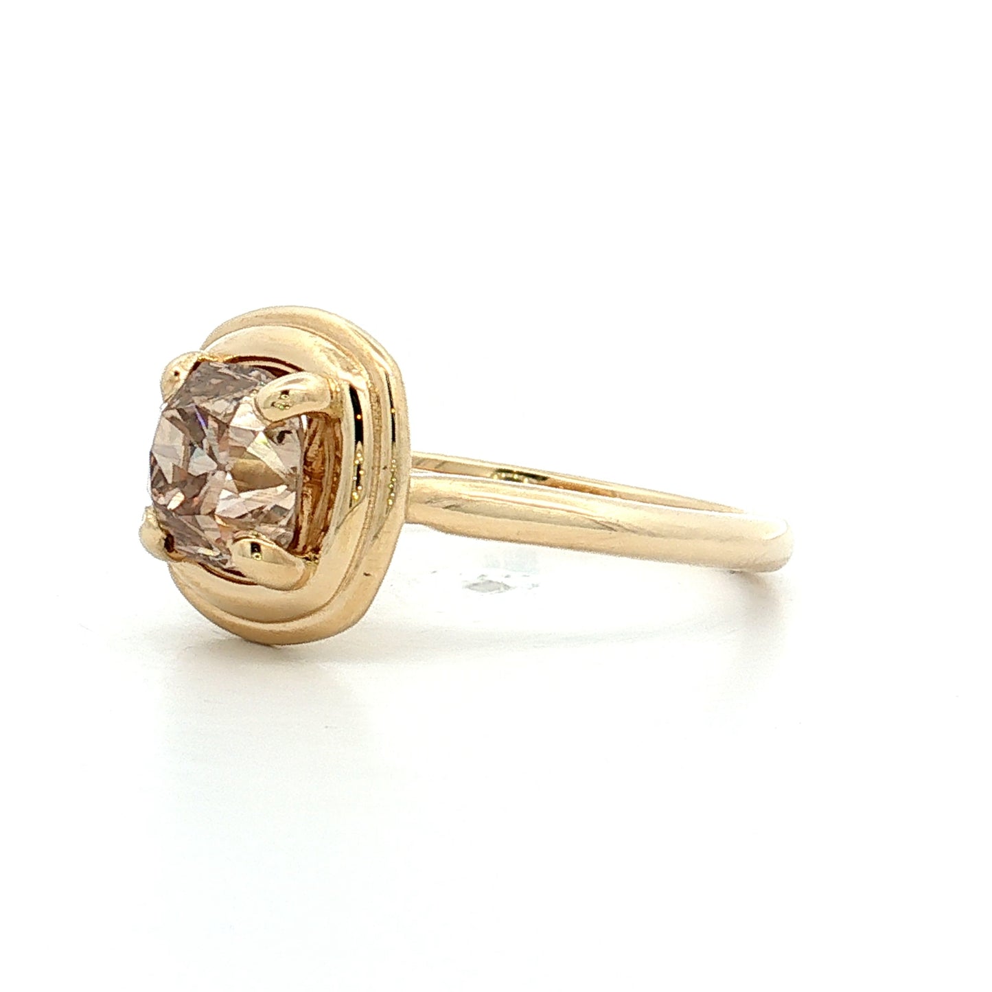 1.72 Old Mine Cushion Diamond Engagement Ring 14k