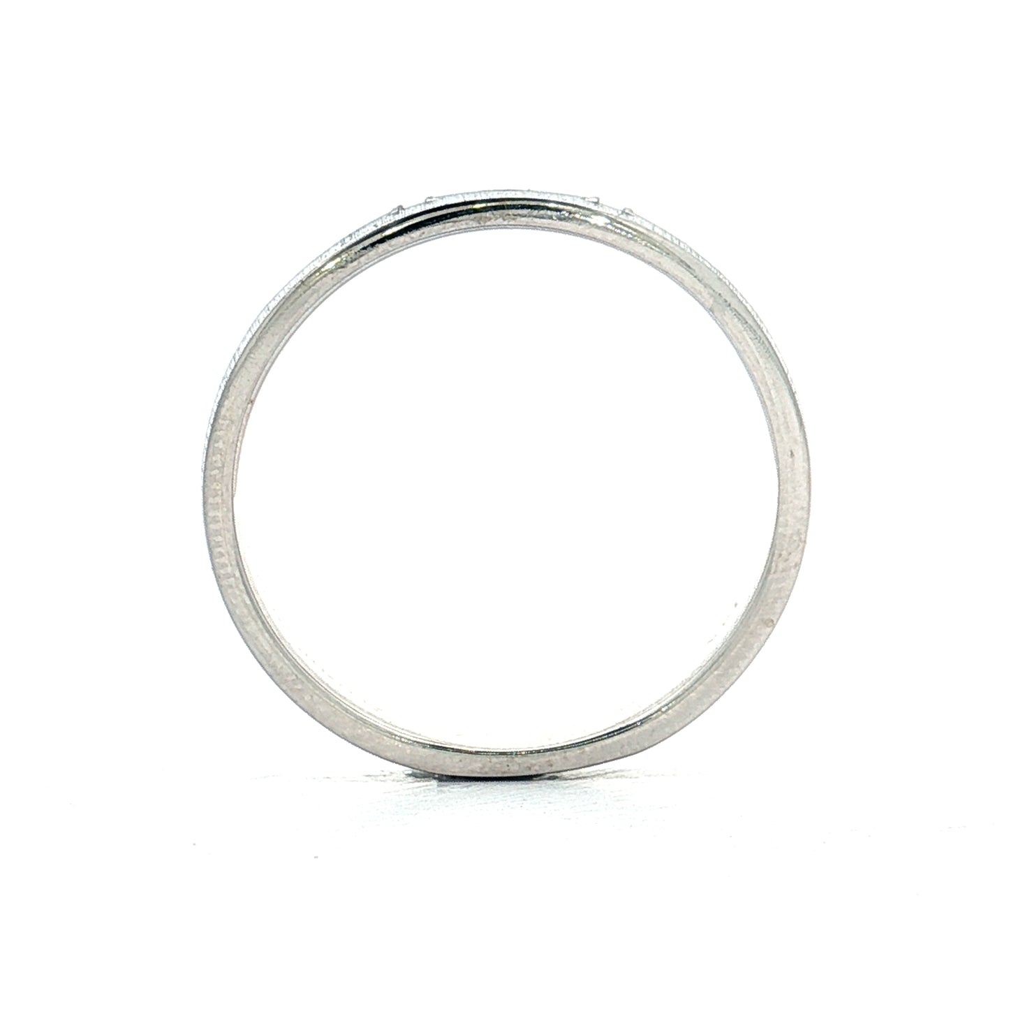 Vintage Mid-Century Diamond Men's Band 14k White Gold