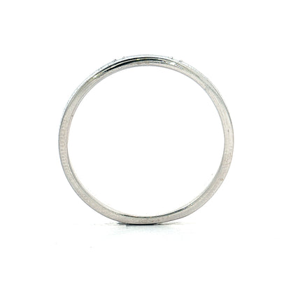 Vintage Mid-Century Diamond Men's Band 14k White Gold