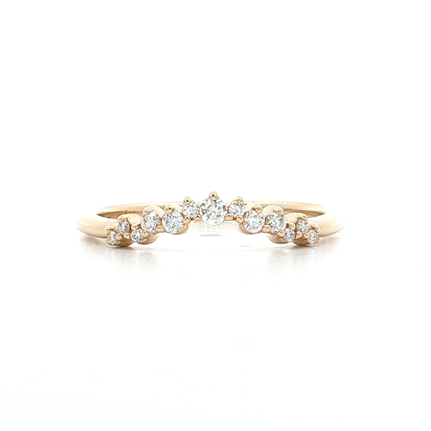 .24 Diamond Contour Wedding Band in 14k Yellow Gold