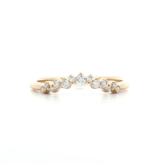 .24 Diamond Contour Wedding Band in 14k Yellow Gold