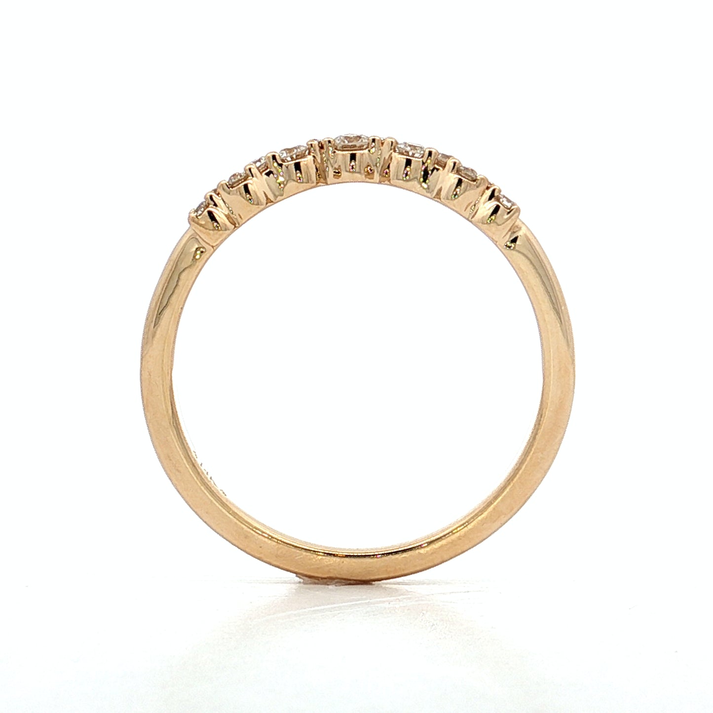 .24 Diamond Contour Wedding Band in 14k Yellow Gold