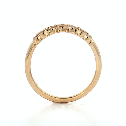 .24 Diamond Contour Wedding Band in 14k Yellow Gold