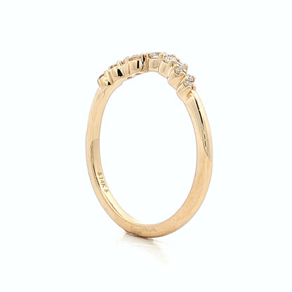 .24 Diamond Contour Wedding Band in 14k Yellow Gold