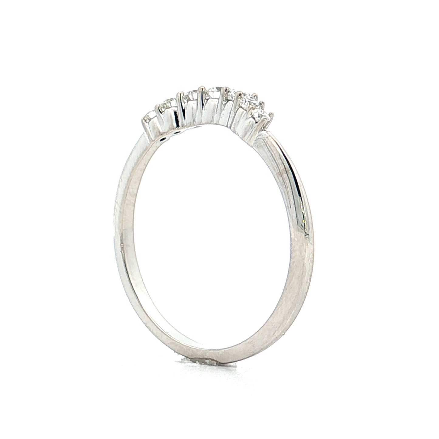 .24 Diamond Tiara Wedding Band in 14k White Gold