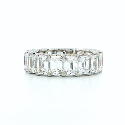 7.59 Ashoka Diamond Eternity Ring 18k White Gold