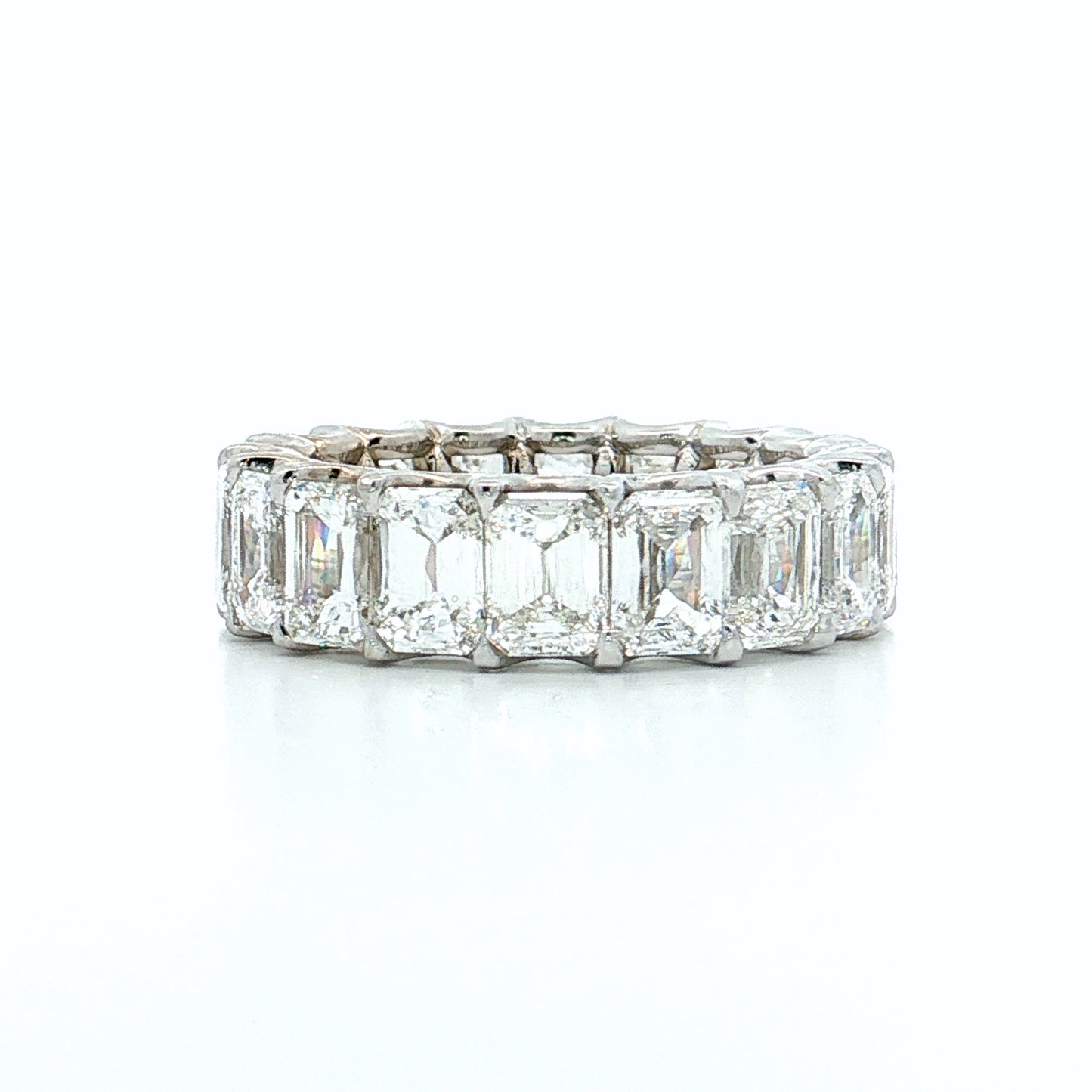 7.59 Ashoka Diamond Eternity Ring 18k White Gold