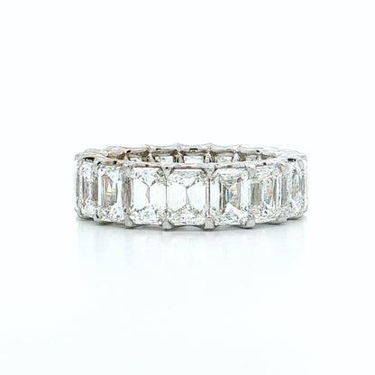 7.59 Ashoka Diamond Eternity Ring 18k White Gold